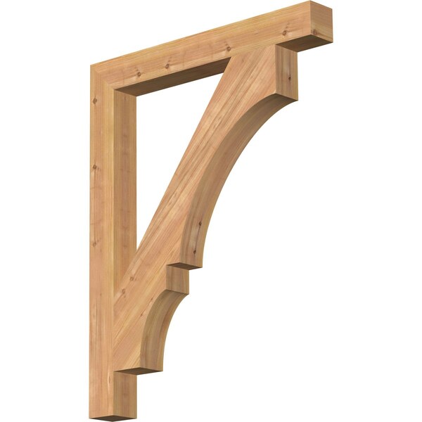 Ekena Millwork Balboa Block Smooth Bracket, Western Red Cedar, 3 1/2"W x 30"D x 38"H BKT04X30X38BOA05SWR - main
